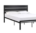 Black Metal Frame Full Size Bed 1pc full-black-metal-bedroom-metal