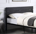 Black Metal Frame Full Size Bed 1pc full-black-metal-bedroom-metal