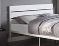 White Metal Frame Full Size Bed 1pc Casual Style full-white-metal-bedroom-metal