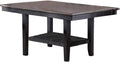 1pc Dining Table Dark Coffee Finish Kitchen Breakfast coffee-gray-dining