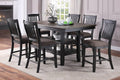 1pc Cunter Height Dining Table Dark Coffee Finish coffee-gray-dining