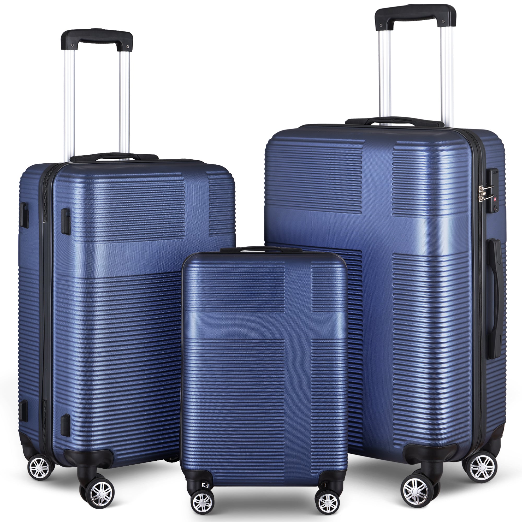 3 Piece Luggage With Tsa Lock Abs, Durable