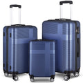 3 Piece Luggage With Tsa Lock Abs, Durable