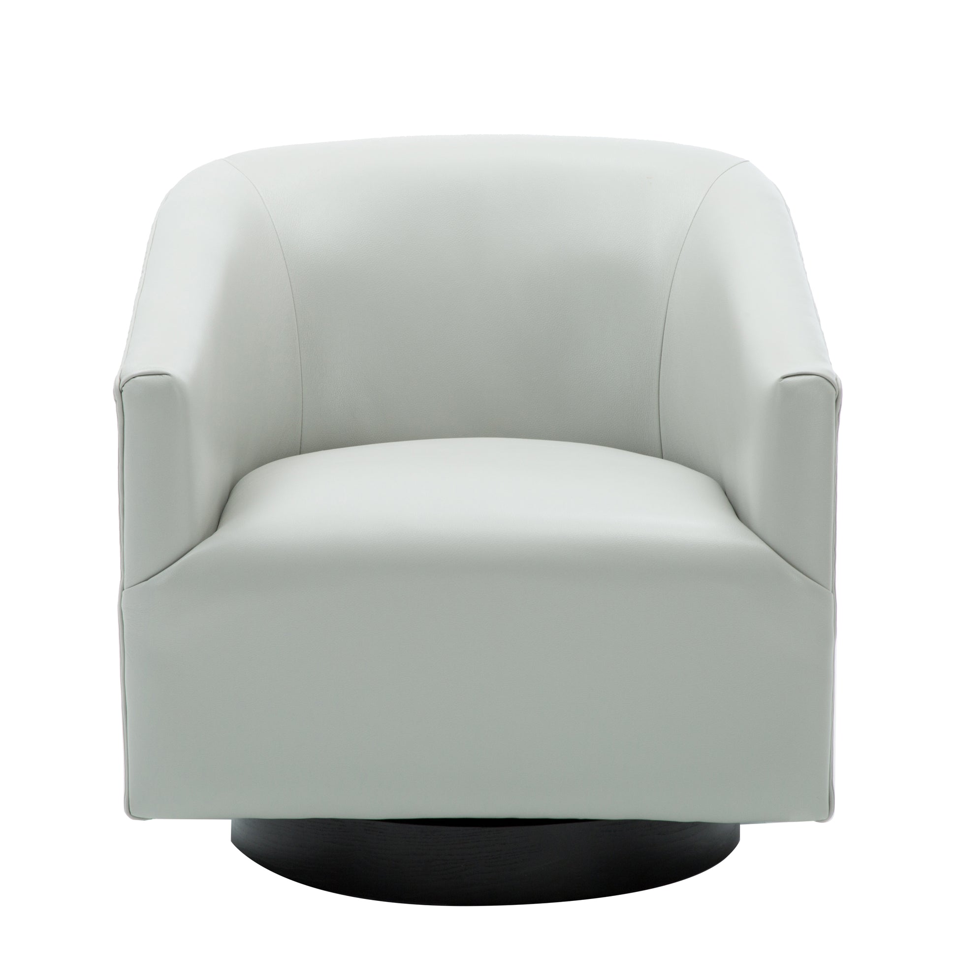 Garland Dove Grey Wood Base Swivel Chair grey-foam-pu leather