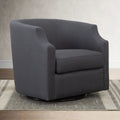 Isabelle Ashen Grey Swivel Glider Barrel Chair grey-foam-polyester