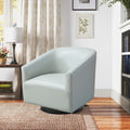 Garland Dove Grey Wood Base Swivel Chair grey-foam-pu leather