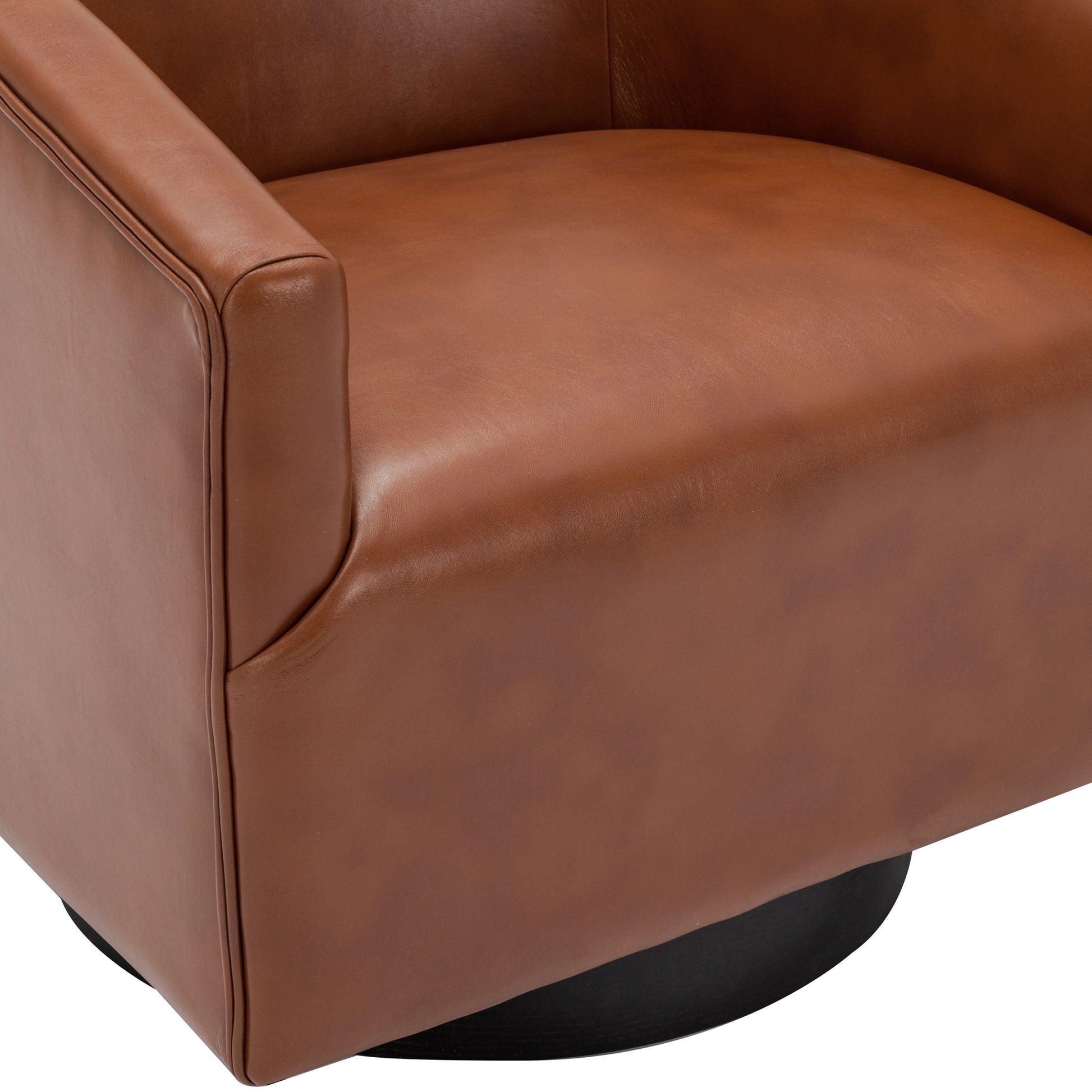 Garland Caramel Wood Base Swivel Chair caramel-foam-pu leather