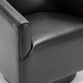 Garland Black Wood Base Swivel Chair black-foam-pu leather