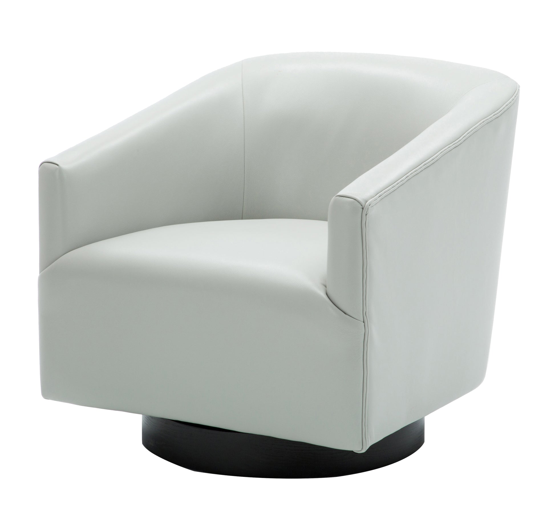 Garland Dove Grey Wood Base Swivel Chair grey-foam-pu leather