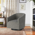 Garland Charcoal Wood Base Swivel Chair charcoal grey-foam-polyester