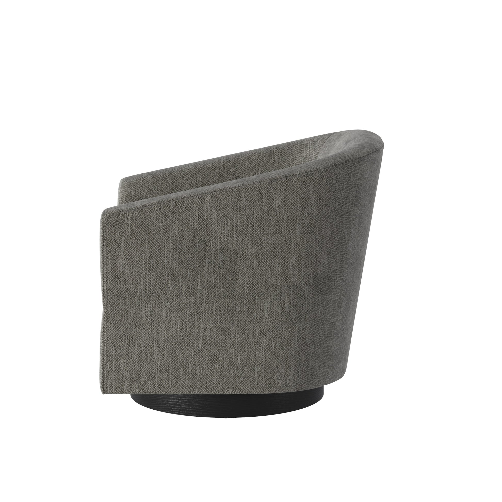 Garland Charcoal Wood Base Swivel Chair charcoal grey-foam-polyester