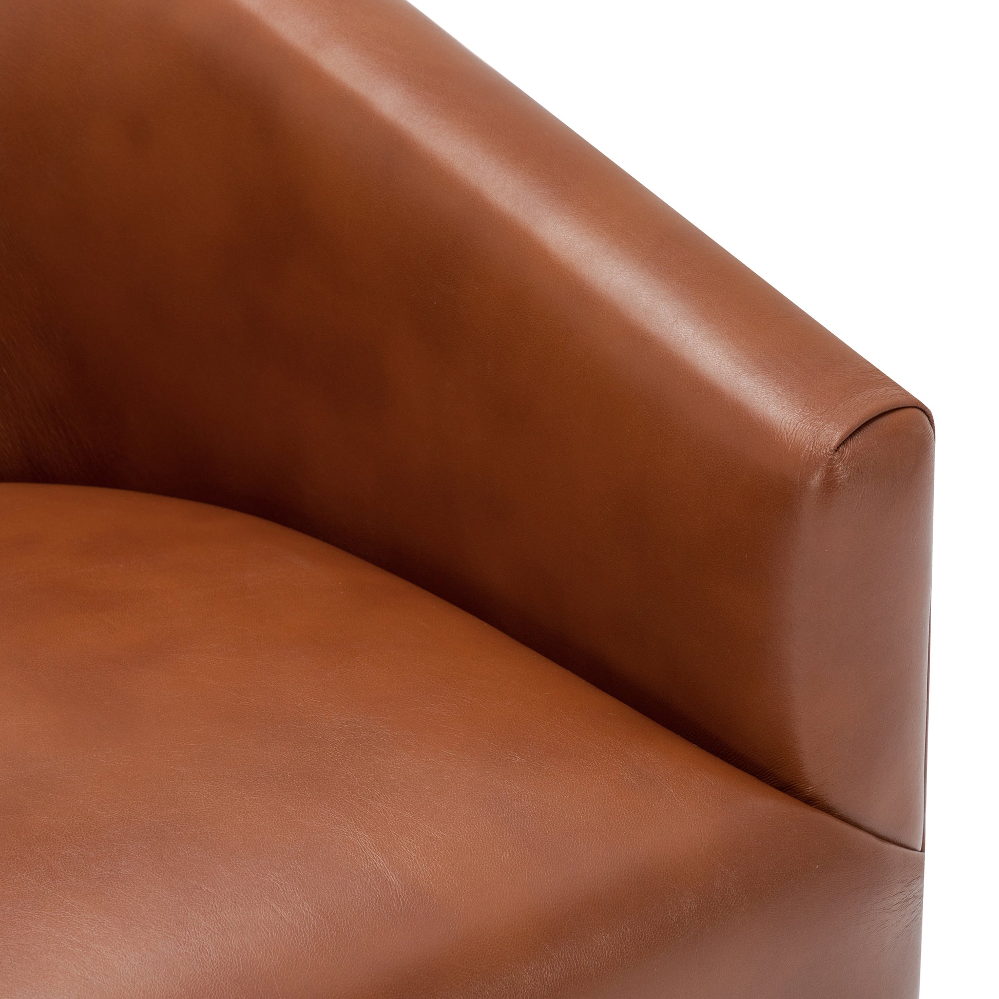 Garland Caramel Wood Base Swivel Chair caramel-foam-pu leather