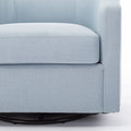 Isabelle Sky Blue Swivel Glider Barrel Chair light blue-foam-polyester