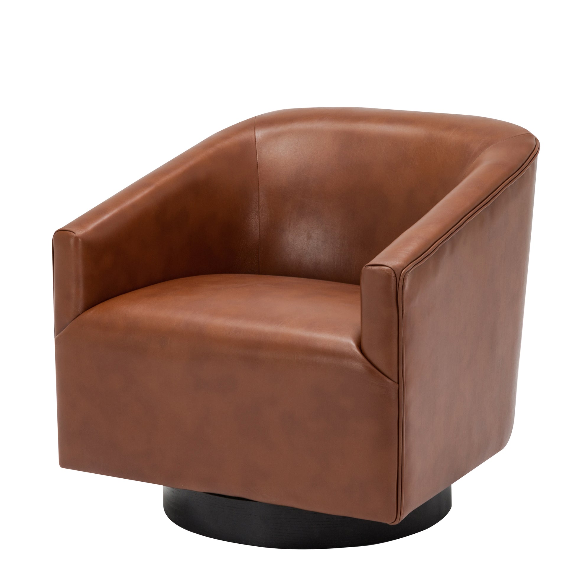 Garland Caramel Wood Base Swivel Chair caramel-foam-pu leather