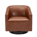 Garland Caramel Wood Base Swivel Chair caramel-foam-pu leather