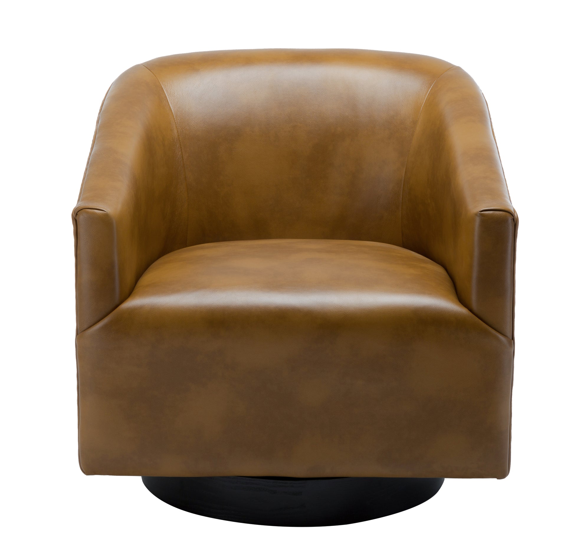 Garland Camel Wood Base Swivel Chair camel-foam-pu leather