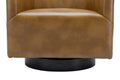 Garland Camel Wood Base Swivel Chair camel-foam-pu leather