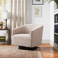 Garland Oatmeal Wood Base Swivel Chair natural-foam-polyester