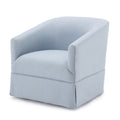 Earl Sky Blue Skirted Swivel Chair light blue-foam-polyester