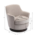 Richfield Oatmeal Wood Base Swivel Chair natural-foam-polyester