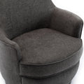 Richfield Charcoal Wood Base Swivel Chair charcoal grey-foam-polyester