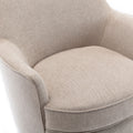 Richfield Oatmeal Wood Base Swivel Chair natural-foam-polyester