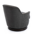 Richfield Charcoal Wood Base Swivel Chair charcoal grey-foam-polyester