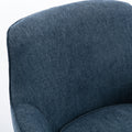 Richfield Cadet Blue Wood Base Swivel Chair blue-foam-polyester