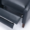 Biscoe Push Back Recliner Midnight Blue dark blue-foam-pu leather