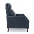 Biscoe Push Back Recliner Midnight Blue dark blue-foam-pu leather