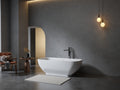 Luxury Solid Surface Freestanding Soaking Bathtub with white-solid surface