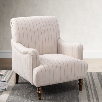 Sylvia Sea Oat Striped Arm Chair