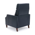 Biscoe Push Back Recliner Midnight Blue dark blue-foam-pu leather