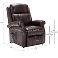 Landis Brown Traditional Lift Chair brown-foam-pu leather