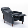 Biscoe Push Back Recliner Midnight Blue dark blue-foam-pu leather