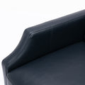 Biscoe Push Back Recliner Midnight Blue dark blue-foam-pu leather