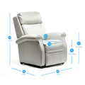 Landis Ivory Traditional Lift Chair ivory-foam-pu leather