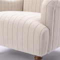 Sylvia Sea Oat Striped Arm Chair