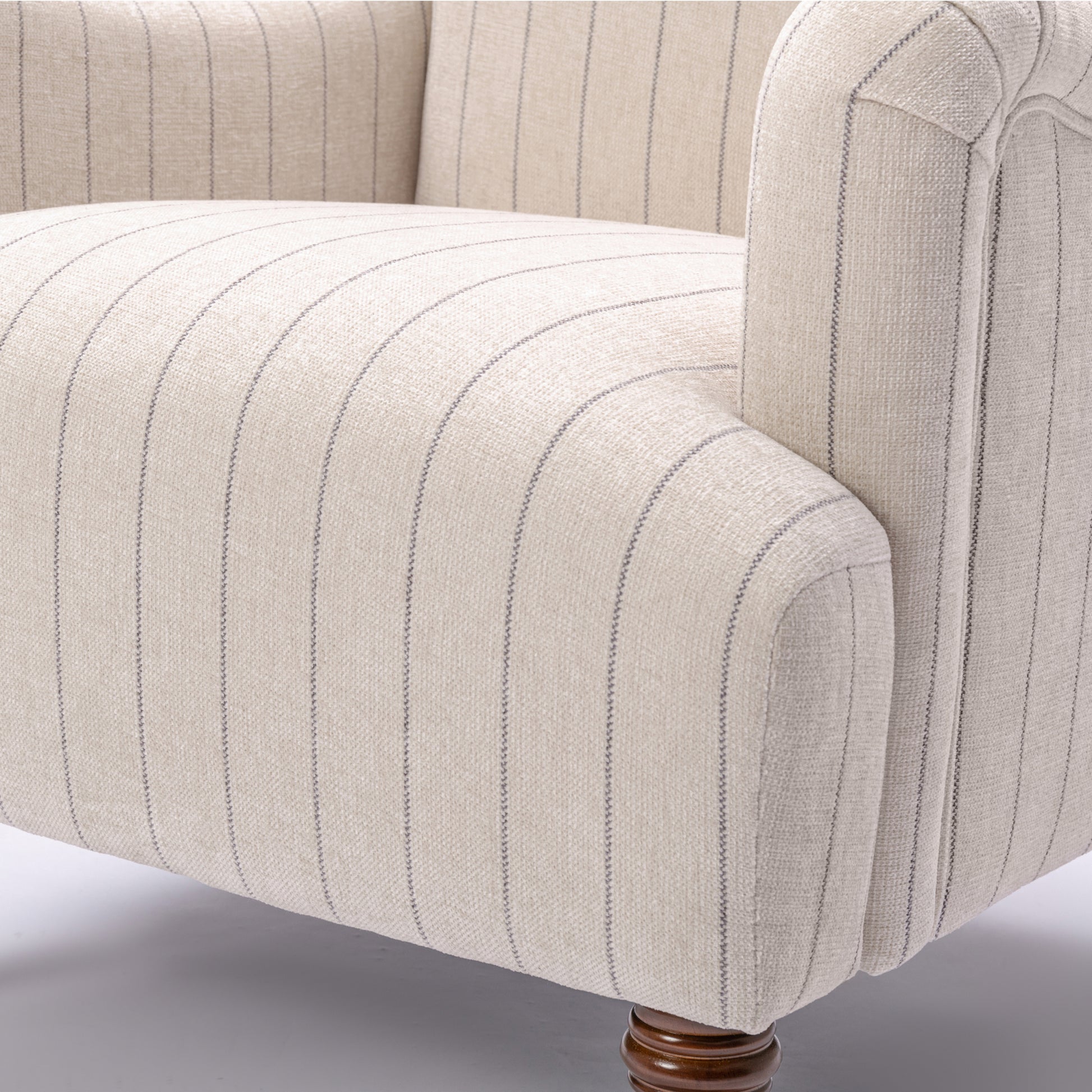 Sylvia Sea Oat Striped Arm Chair