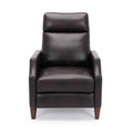 Biscoe Push Back Recliner Burnished Brown brown-foam-pu leather