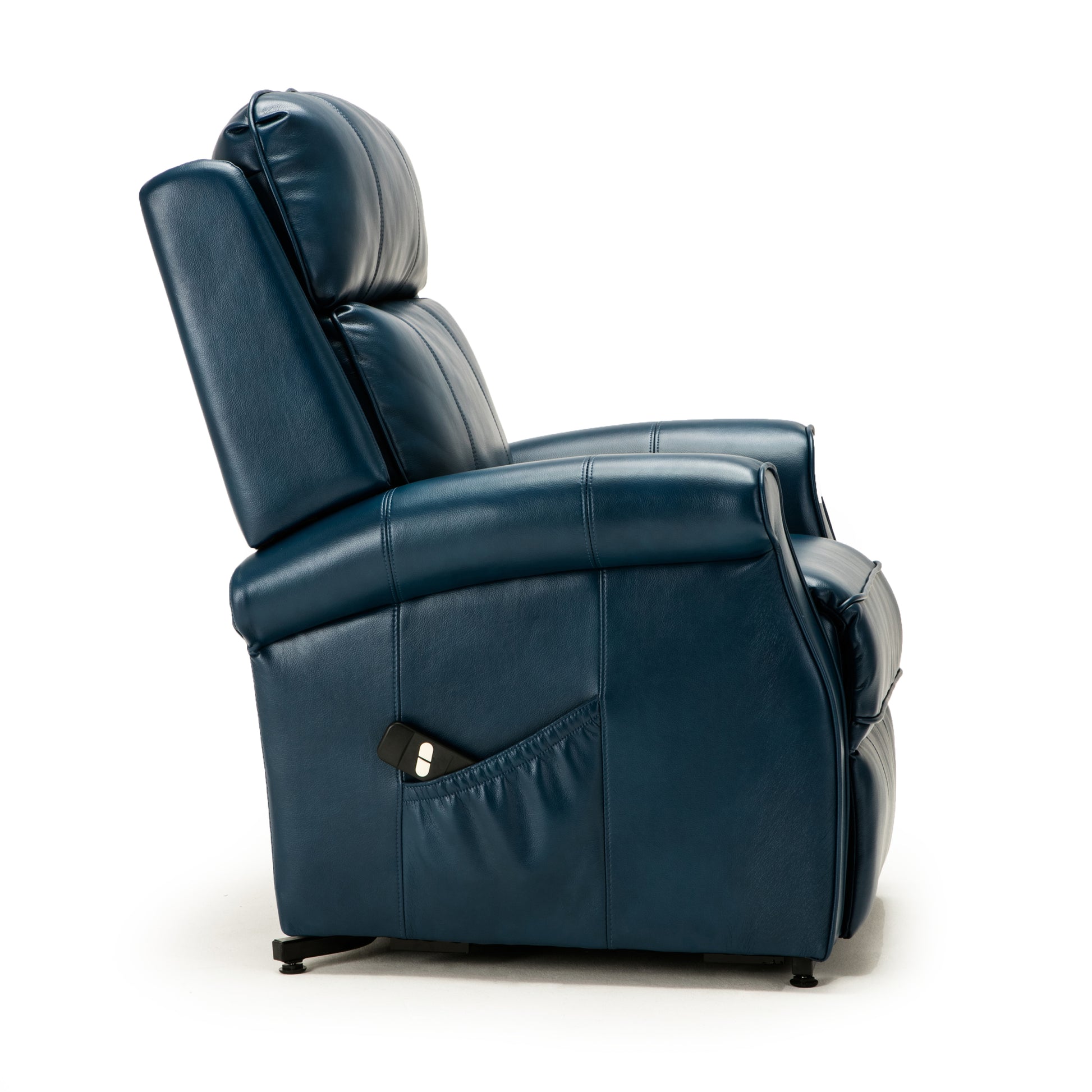 Landis Navy Blue Traditional Lift Chair navy blue-foam-pu leather