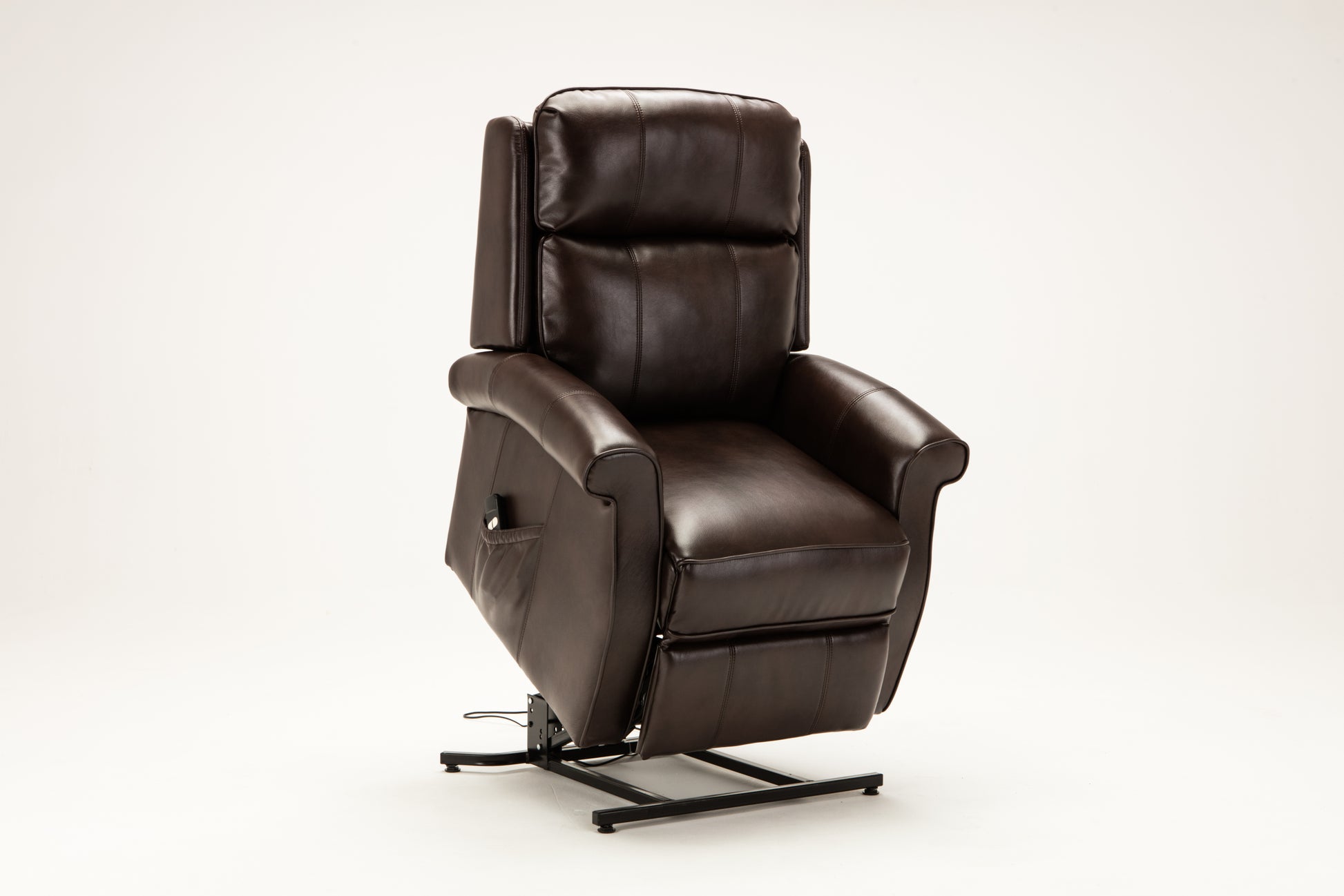 Landis Brown Traditional Lift Chair brown-foam-pu leather