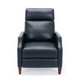 Biscoe Push Back Recliner Midnight Blue dark blue-foam-pu leather