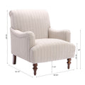 Sylvia Sea Oat Striped Arm Chair