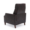 Biscoe Push Back Recliner Burnished Brown brown-foam-pu leather