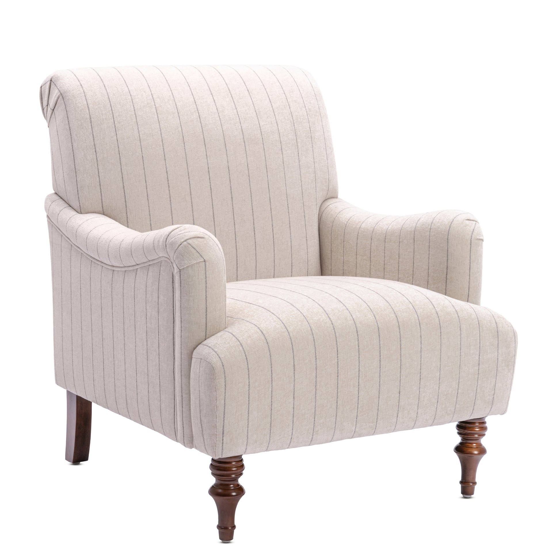 Sylvia Sea Oat Striped Arm Chair