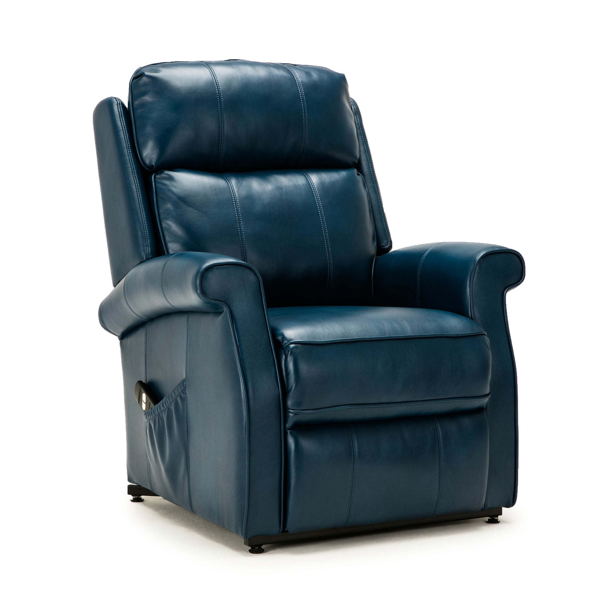 Landis Navy Blue Traditional Lift Chair navy blue-foam-pu leather