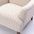 Sylvia Sea Oat Striped Arm Chair