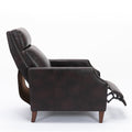 Biscoe Push Back Recliner Burnished Brown brown-foam-pu leather