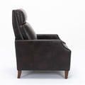 Biscoe Push Back Recliner Burnished Brown brown-foam-pu leather